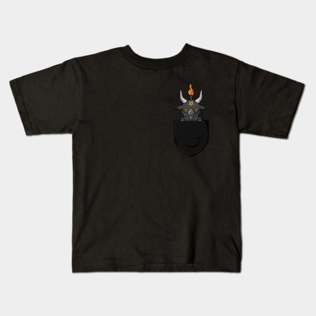 Pocket Baphomet Kids T-Shirt by NinthStreetShirts